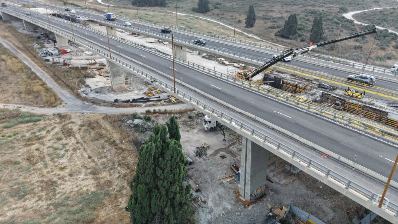 תיעוד רחפן של עבודות גשר ותשתית כביש